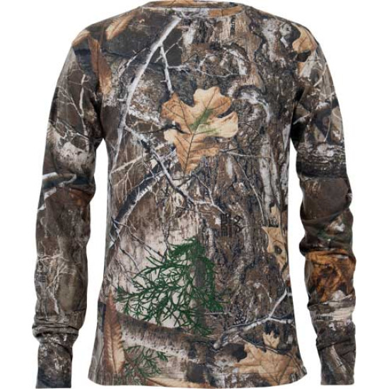 Habit Bear Cave Youth Tee Long Sleeve Realtree Edge Med, TS10010, 843049154163