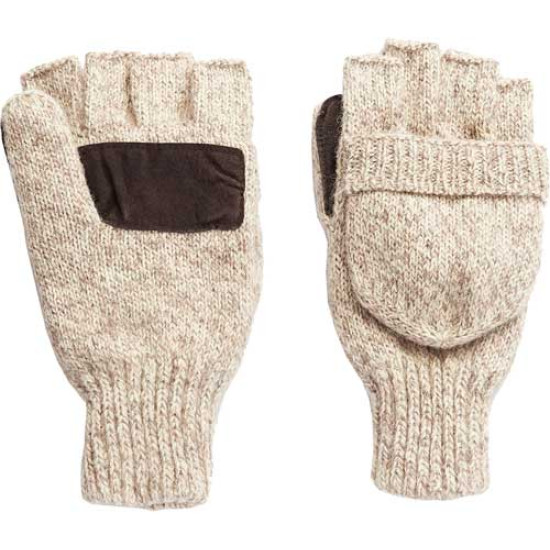 Hot Shot Basics Ragg Wool Pop- Top Mitten Insulated Oatmeal, 202381, 043552212491