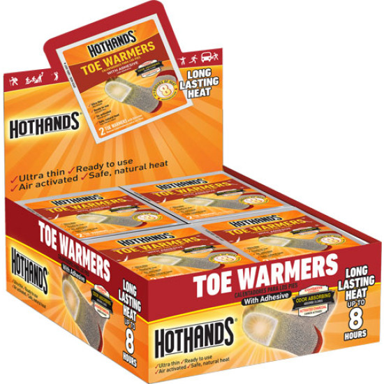 Hothands Toe Warmers 40 Pair 8 Hour W/ Adhesive, TT240U, 094733500241