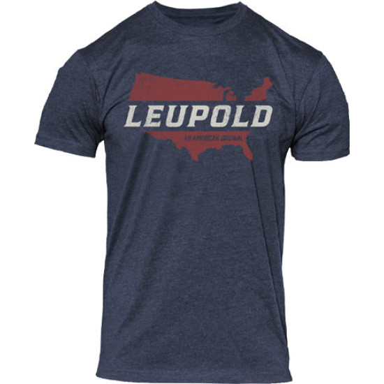 Leupold Men's Tee American Original Navy Heather Large, 180437, 030317027971