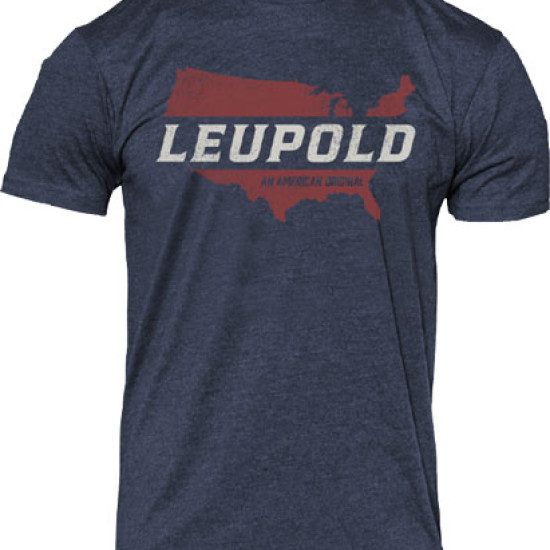 Leupold Men's Tee American Original Navy Heather Large, 180437, 030317027971