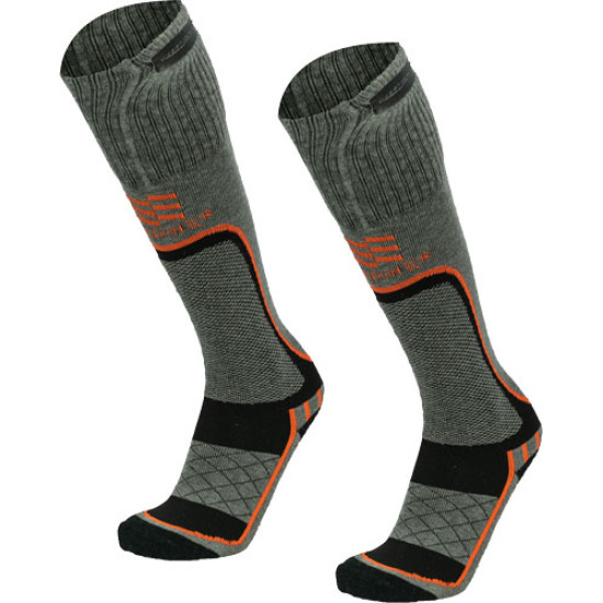 Mobile Warming Men's Premium 2.0 Merino Htd Socks Gray Lrg, MWMS07010421, 741718392697