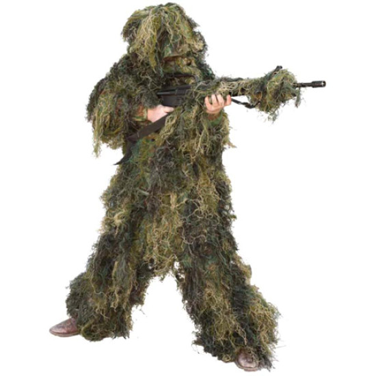 Red Rock 5 Piece Ghillie Suit Woodland Youth Medium, 70915YM, 846637000088