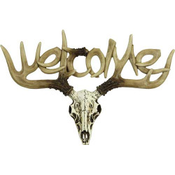 Rivers Edge Euro Deer Welcome Sign 13"W X 13"H