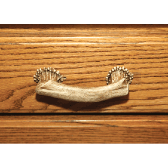 Rivers Edge Drawer Handle 4" Antler, 655, 643323655009