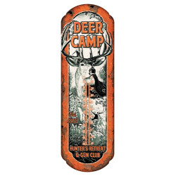 Rivers Edge Thermometer Deer Camp Tin