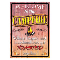 Rivers Edge Sign 12"X17" "Welcome To Our Campfire"