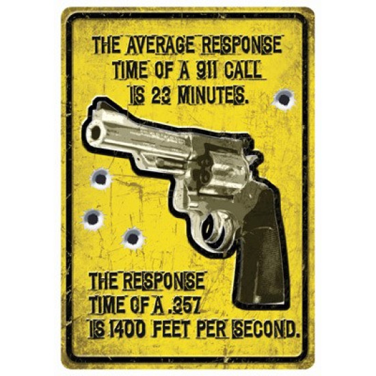 Rivers Edge Average Response Time Tin Sign 12"X17", 1561, 643323156100