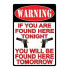 Rivers Edge Sign 12"X17" "Warning If You'Re Found Here"