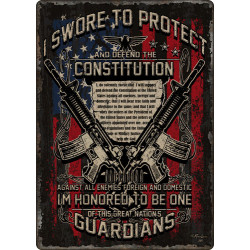 Rivers Edge Embossed Sign 12"X 17" Guardians Of Constitution