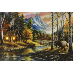 Rivers Edge Led Wrapped Canvas Art 24"X16" Living The Dream