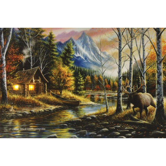 Rivers Edge Led Wrapped Canvas Art 24"X16" Living The Dream, 1804, 643323918043