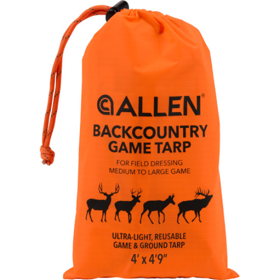 Allen Backcountry Game Tarp 4' X 4'9" Blaze Orange, 5911, 026509076520