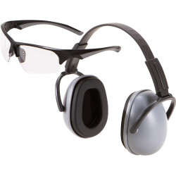 Allen Passive Muff & Eye Combo 23Db Gray Muffs/Clear Eyes