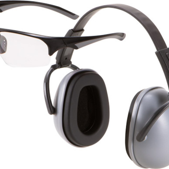 Allen Passive Muff & Eye Combo 23Db Gray Muffs/Clear Eyes, 2229, 026509045298