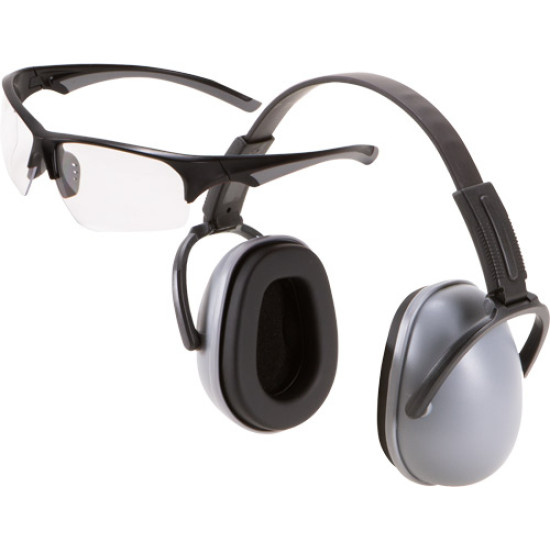 Allen Passive Muff & Eye Combo 23Db Gray Muffs/Clear Eyes, 2229, 026509045298