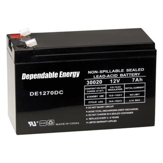 American Hunter Battery Rechargeable 12V 7Amp Tab Top, DE30020, 758365300203