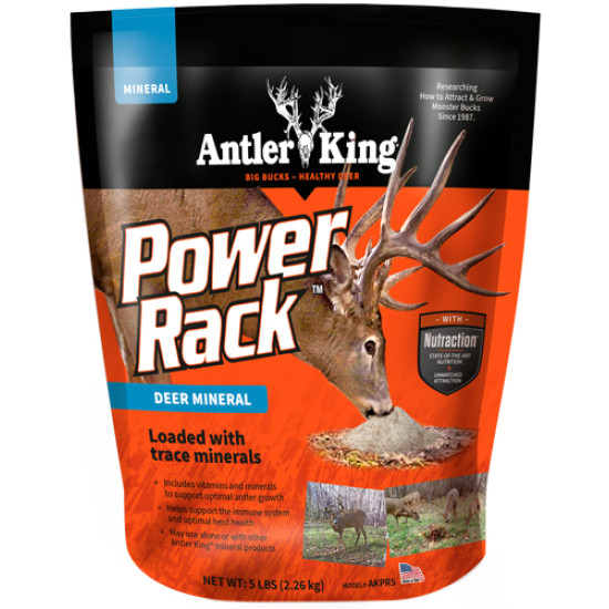 Antler King Power Rack Deer Mineral 5# Bag, AKPR5, 747101000507