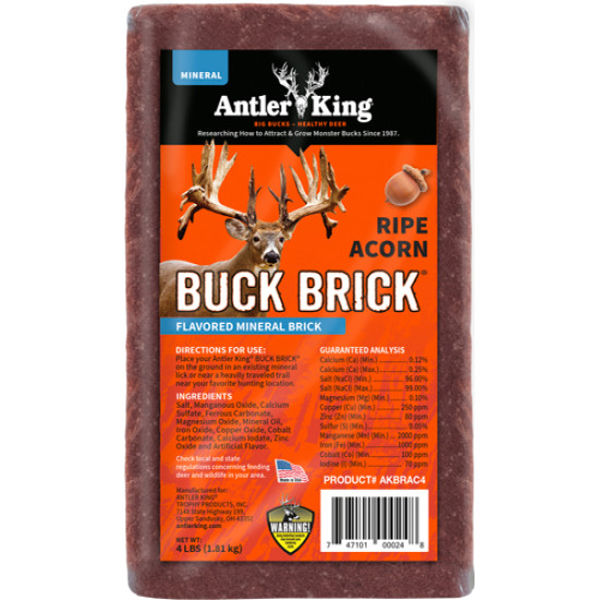 Antler King Ripe Acorn Buck Brick Mineral 4#, AKBRAC4, 747101000248