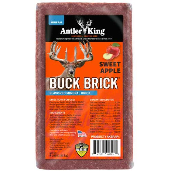 Antler King Sweet Apple Buck Brick Mineral 4#, AKBRAP4, 747101000231