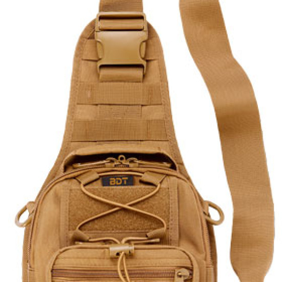 Bulldog Bdt X-Small Sling Bag` W/Molle Webbing Tan, BDT407T, 672352012637