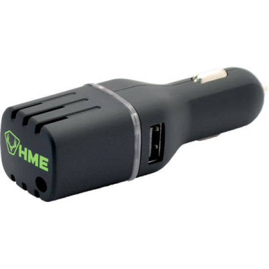 HME Scent Slammer Ozone Scent Eliminator Car Unit W/Dual Usb, HMEAPUR, 888151016305