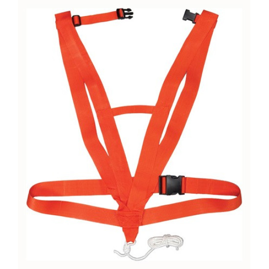 HS Deer Drag Deluxe Body Harness Style Safety Orange, HS-02019, 021291020195