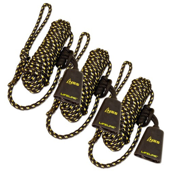 HSS Lifeline 30' W/Single Carabiner 3Pk, LLS3+, 850806003497