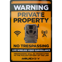 Muddy Live Wireless Video Surveillance Sign 8"X12" 1Ea