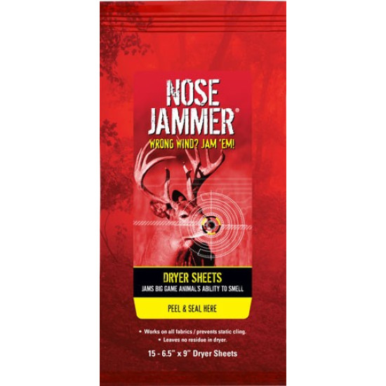 Nose Jammer Dryer Sheets W/ Nose Jammer Formula, 3168, 851651003168