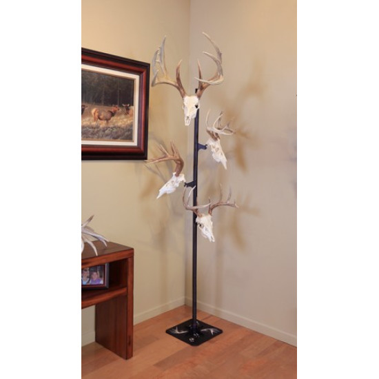 Skull Hooker Trophy Tree W/ 5 Brackets Customizable Display, TTASSYBLK, 856643002105