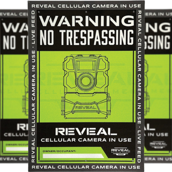 Tactacam Reveal No Trespassing Sign 3Pk, S3, 850596007576