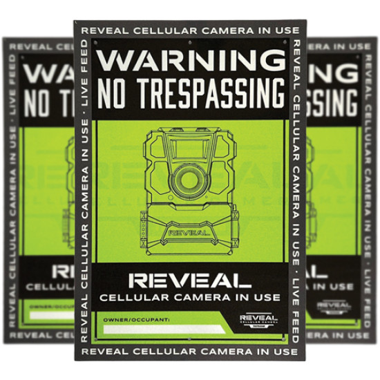 Tactacam Reveal No Trespassing Sign 3Pk, S3, 850596007576