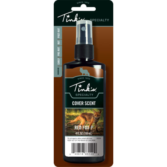 Tinks Cover Scent Red Fox Urine 4Fl Ounces Spray Bottle, W6245, 049818831499