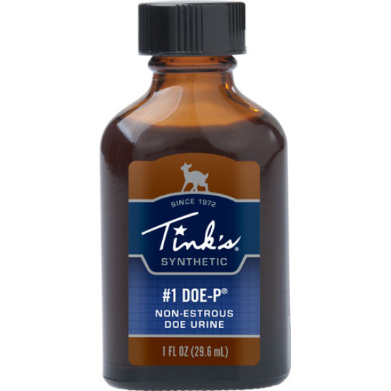 Tinks Deer Lure #1 Doe-P Non Estrus Synthetic 1Fl Oz Bottle, W5257, 049818213363