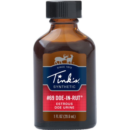 Tinks Deer Lure #69 Doe-In-Rut Synthetic 1Fl Ounce Bottle, W5256, 049818213356