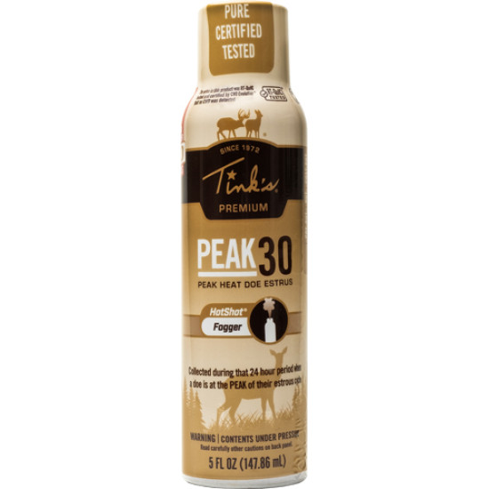 Tinks Peak30 Premium Deer Lure Estrus Fogger 5Oz. Aerosol, W5503, 049818218061