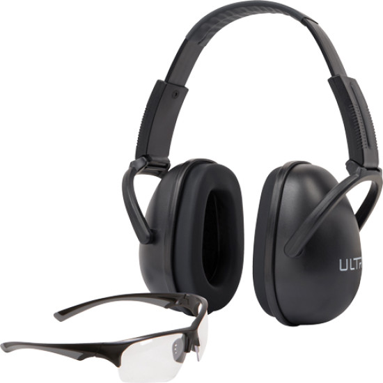 Ultrx Blocker Ear & Eye Combo 23Db Black Muff/Clear Eyes, 4158, 026509078050