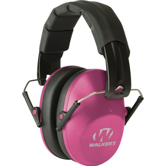 Walkers Muff Shooting Passive Pro-Low Profile 22Db Pink, GWP-FPM1-PNK, 888151010945