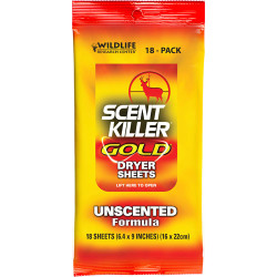 Wrc Dryer Sheets Scent Killer Gold Unscented 18-Pack