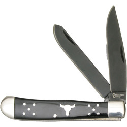 Abkt Cattlemans Cutlery Black Angus Trapper 2-Blade Folder