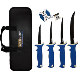 Accusharp 6-Piece Fillet Knife Kit W/Sharpener & Zip Case