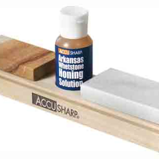 Accusharp Arkansas Whetstone Combo Knife Sharpening Kit, 023C, 015896000232