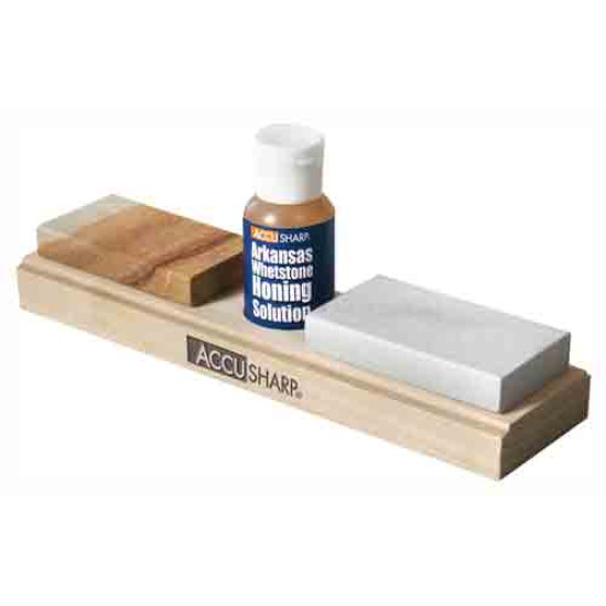 Accusharp Arkansas Whetstone Combo Knife Sharpening Kit, 023C, 015896000232