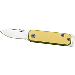 Bear & Son Slip Joint Folder 1.5" Yellow/Ss Aluminum Handle