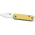 Bear & Son Slip Joint Folder 1.5" Yellow/Ss Aluminum Handle