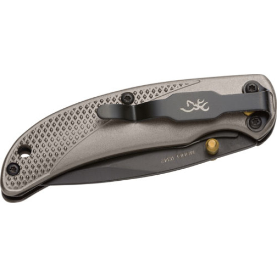 Browning Knife Prism Iii Folding Hunter 2.38" Blk/Carbon Gray, 3220339, 023614978718