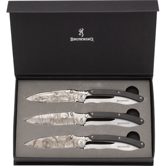 Browning Knife Sportsman Collection 3 Knives With Box, 32205218, 023614991557