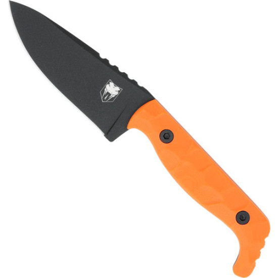 Cobratec Kingpin 4" Fixed Bld Orange D2 Steel W/Kydex Sheath, CTKPORG, 099654042863