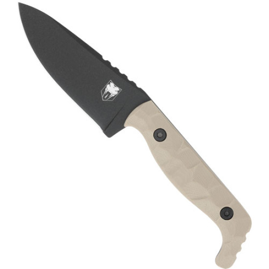 Cobratec Kingpin 4" Fixed Bld Tan D2 Steel W/Kydex Sheath, CTKPTAN, 099654042870